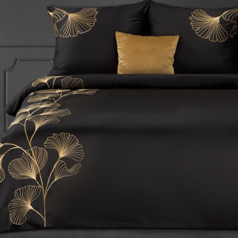 KOMPLET POŚCIELI HAFT2 220 X 200 CM CZARNY KOMPLET POŚCIELI HAFT2 220 X 200 CM CZARNY