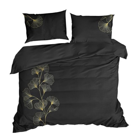 KOMPLET POŚCIELI HAFT2 220 X 200 CM CZARNY KOMPLET POŚCIELI HAFT2 220 X 200 CM CZARNY