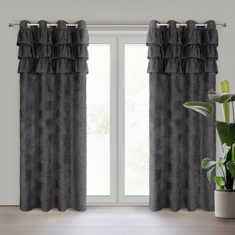 ZASŁONA GOTOWA AGIS 2 140 X 250 CM CZARNY ZASŁONA GOTOWA AGIS 2 140 X 250 CM CZARNY