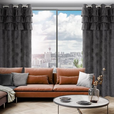 ZASŁONA GOTOWA AGIS 2 140 X 250 CM CZARNY ZASŁONA GOTOWA AGIS 2 140 X 250 CM CZARNY