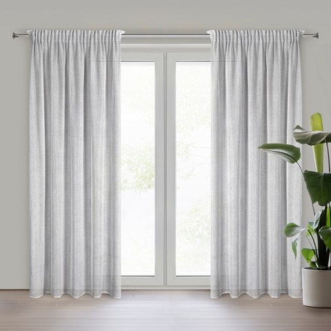 ZASŁONA GOTOWA ALEKSA NA TAŚMIE 140 X 270 CM SREBRNY ZASŁONA GOTOWA ALEKSA NA TAŚMIE 140 X 270 CM SREBRNY