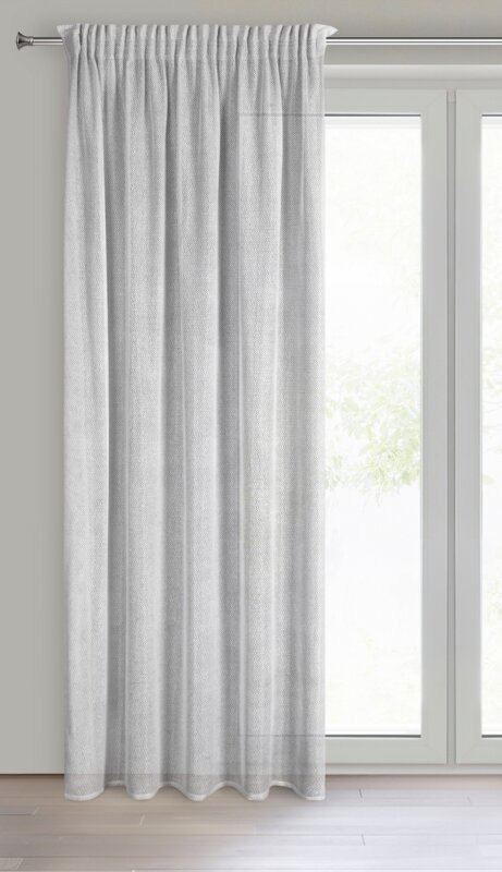 ZASŁONA GOTOWA ALEKSA NA TAŚMIE 140 X 270 CM SREBRNY ZASŁONA GOTOWA ALEKSA NA TAŚMIE 140 X 270 CM SREBRNY