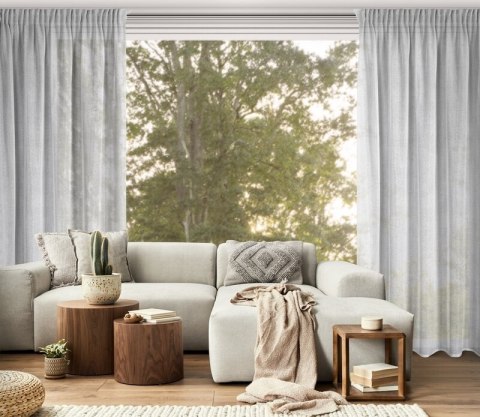 ZASŁONA GOTOWA ALEKSA NA TAŚMIE 140 X 270 CM SREBRNY ZASŁONA GOTOWA ALEKSA NA TAŚMIE 140 X 270 CM SREBRNY