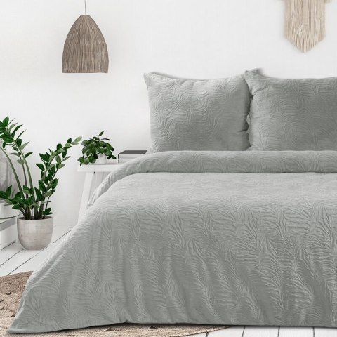 KOMPLET POŚCIELI FLANO 140 X 200 CM SREBRNY KOMPLET POŚCIELI FLANO 140 X 200 CM SREBRNY