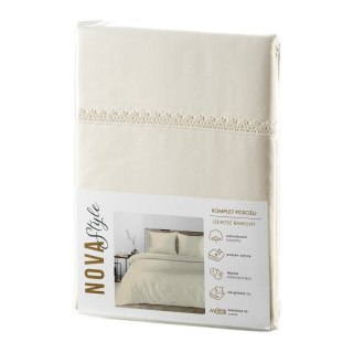 KOMPLET POŚCIELI LINDA 220 X 200 CM KREMOWY