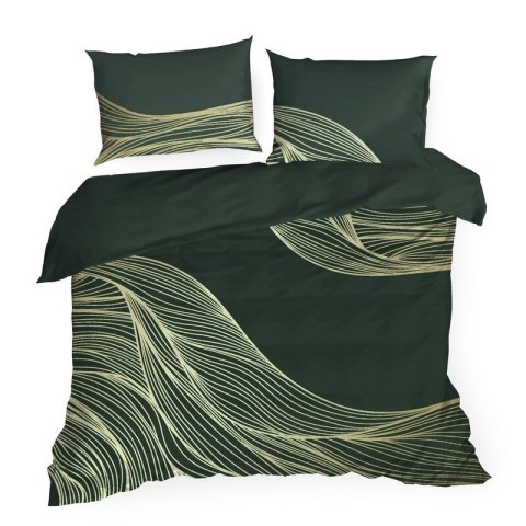 KOMPLET POŚCIELI SATYNOWEJ PREMIUM 3 160 X 200 CM CIEMNOZIELONY KOMPLET POŚCIELI SATYNOWEJ PREMIUM 3 160 X 200 CM CIEMNOZIELONY