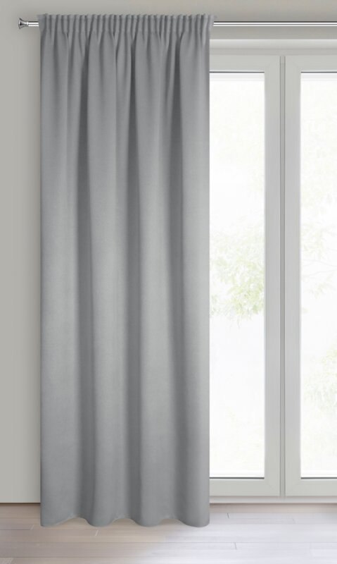 ZASŁONA GOTOWA CARLO NA TAŚMIE 130 X 300 CM SREBRNY ZASŁONA GOTOWA CARLO NA TAŚMIE 130 X 300 CM SREBRNY