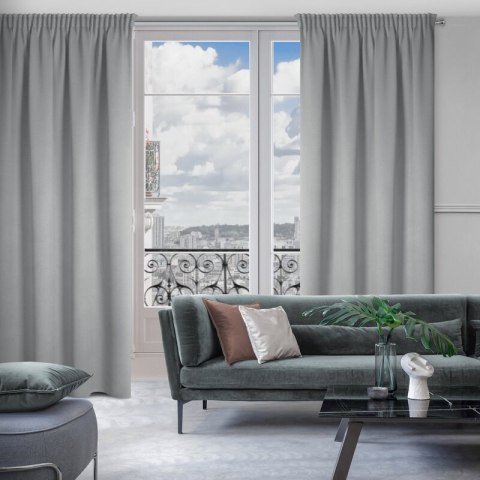 ZASŁONA GOTOWA CARLO NA TAŚMIE 130 X 300 CM SREBRNY ZASŁONA GOTOWA CARLO NA TAŚMIE 130 X 300 CM SREBRNY