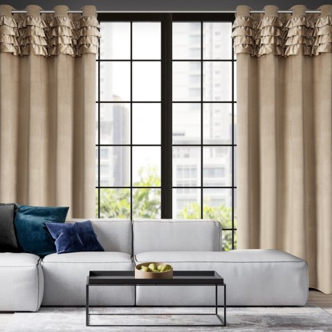 ZASŁONA GOTOWA ERIN 140 X 250 CM CIEMNOBEŻOWY ZASŁONA GOTOWA ERIN 140 X 250 CM CIEMNOBEŻOWY