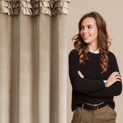 ZASŁONA GOTOWA ERIN 140 X 250 CM CIEMNOBEŻOWY ZASŁONA GOTOWA ERIN 140 X 250 CM CIEMNOBEŻOWY