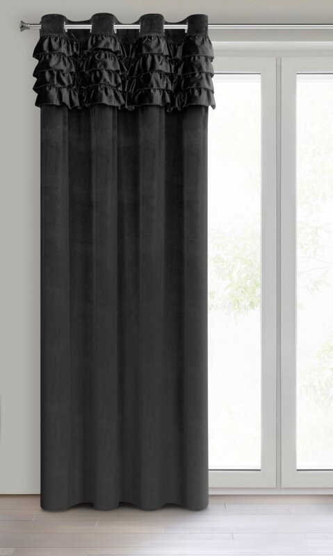 ZASŁONA GOTOWA ERIN 140 X 250 CM CZARNY ZASŁONA GOTOWA ERIN 140 X 250 CM CZARNY