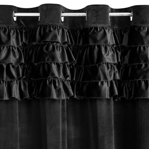 ZASŁONA GOTOWA ERIN 140 X 250 CM CZARNY ZASŁONA GOTOWA ERIN 140 X 250 CM CZARNY