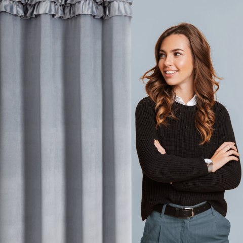 ZASŁONA GOTOWA ERIN 140 X 250 CM SZARY ZASŁONA GOTOWA ERIN 140 X 250 CM SZARY