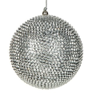 BOMBKA CHOINKOWA O 10 CM SREBRNY