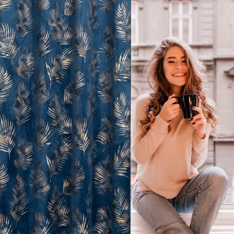 ZASŁONA GOTOWA GLORIA 140 X 250 CM GRANATOWY ZASŁONA GOTOWA GLORIA 140 X 250 CM GRANATOWY