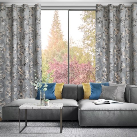 ZASŁONA GOTOWA GLORIA 140 X 250 CM STALOWY ZASŁONA GOTOWA GLORIA 140 X 250 CM STALOWY