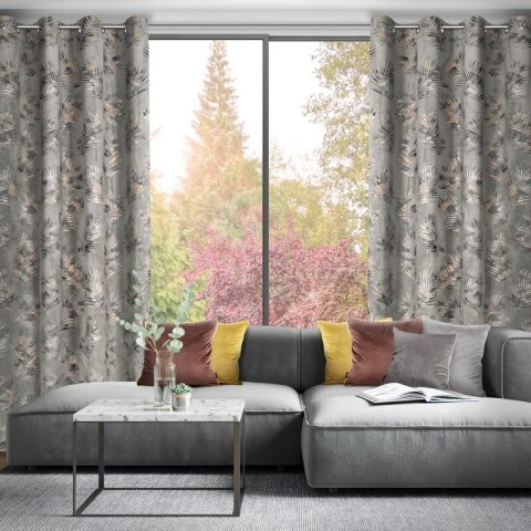 ZASŁONA GOTOWA GLORIA 140 X 250 CM STALOWY ZASŁONA GOTOWA GLORIA 140 X 250 CM STALOWY