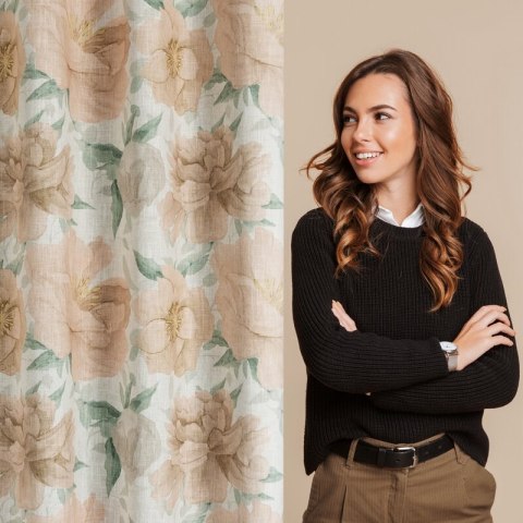 ZASŁONA GOTOWA KARLA 140 X 250 CM NATURALNY ZASŁONA GOTOWA KARLA 140 X 250 CM NATURALNY