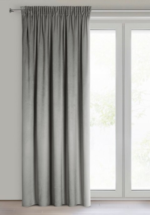 ZASŁONA GOTOWA MARLEN NA TAŚMIE 140 X 270 CM STALOWY ZASŁONA GOTOWA MARLEN NA TAŚMIE 140 X 270 CM STALOWY