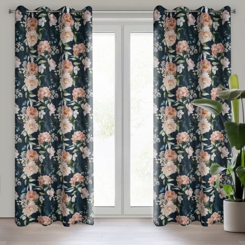 ZASŁONA GOTOWA SALMA 140 X 270 CM CZARNY ZASŁONA GOTOWA SALMA 140 X 270 CM CZARNY