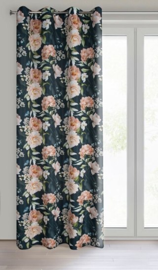 ZASŁONA GOTOWA SALMA 140 X 270 CM CZARNY