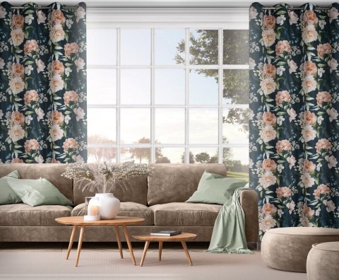 ZASŁONA GOTOWA SALMA 140 X 270 CM CZARNY ZASŁONA GOTOWA SALMA 140 X 270 CM CZARNY