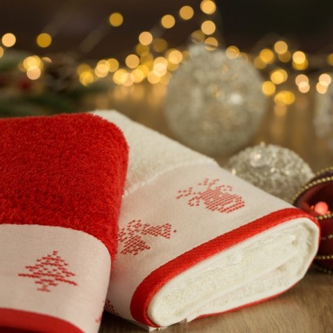 RĘCZNIK ŚWIATECZNY NOEL02 70 X 140 CM CZERWONY RĘCZNIK ŚWIATECZNY NOEL02 70 X 140 CM CZERWONY