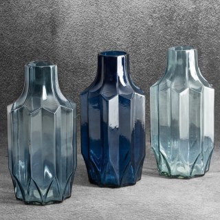 SZKŁO DEKORACYJNE 103525 12 X 12 X 25 CM NIEBIESKI