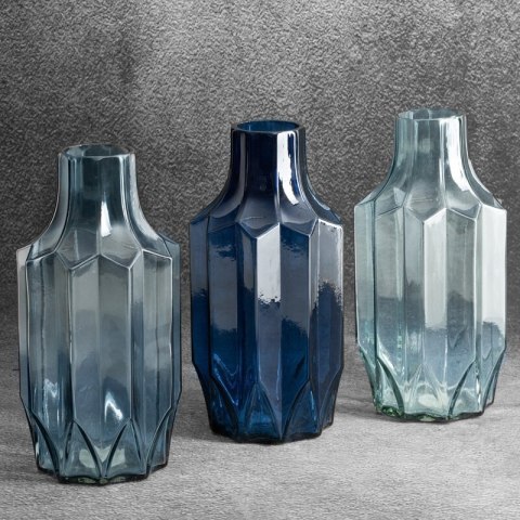 SZKŁO DEKORACYJNE 103525 12 X 12 X 25 CM NIEBIESKI SZKŁO DEKORACYJNE 103525 12 X 12 X 25 CM NIEBIESKI