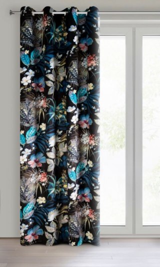 ZASŁONA GOTOWA ALANI 140 X 270 CM CZARNY