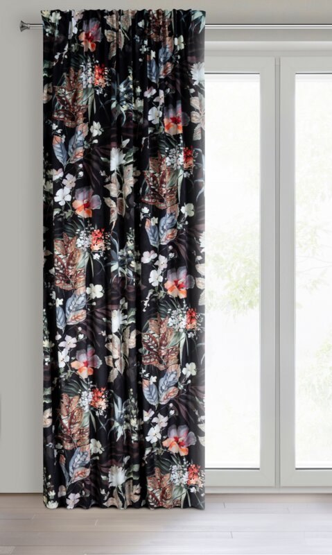 ZASŁONA GOTOWA ALANI NA TAŚMIE 140 X 270 CM CZARNY ZASŁONA GOTOWA ALANI NA TAŚMIE 140 X 270 CM CZARNY
