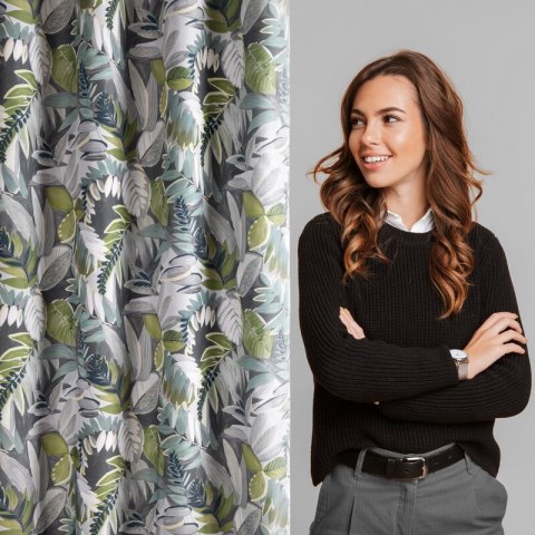 ZASŁONA GOTOWA MARILA 140 X 270 CM STALOWY ZASŁONA GOTOWA MARILA 140 X 270 CM STALOWY