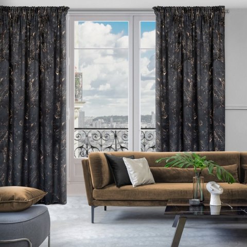 ZASŁONA GOTOWA NADIA NA TAŚMIE 140 X 300 CM CZARNY ZASŁONA GOTOWA NADIA NA TAŚMIE 140 X 300 CM CZARNY