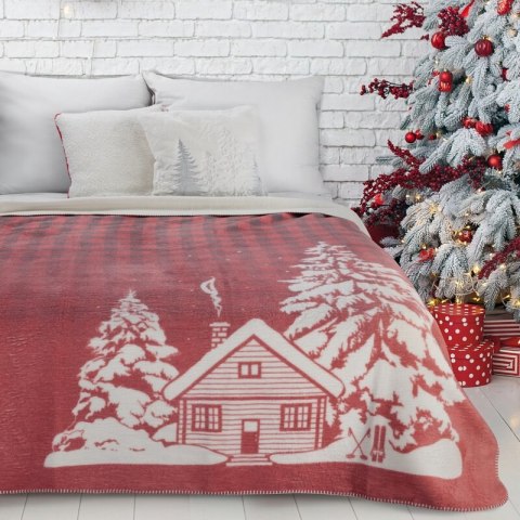 KOC ŚWIĄTECZNY RUDOLF 200 X 220 CM CZERWONY KOC ŚWIĄTECZNY RUDOLF 200 X 220 CM CZERWONY