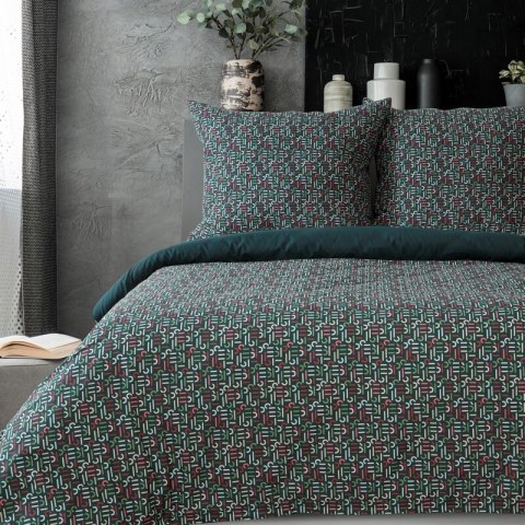 KOMPLET POŚCIELI ESPRIT 06 220 X 200 CM CIEMNOZIELONY KOMPLET POŚCIELI ESPRIT 06 220 X 200 CM CIEMNOZIELONY