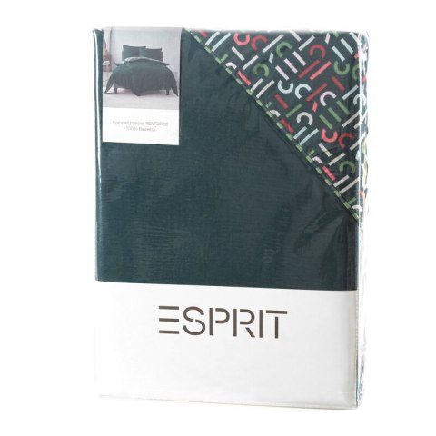 KOMPLET POŚCIELI ESPRIT 06 220 X 200 CM CIEMNOZIELONY KOMPLET POŚCIELI ESPRIT 06 220 X 200 CM CIEMNOZIELONY