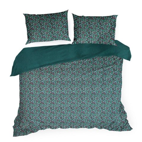 KOMPLET POŚCIELI ESPRIT 06 220 X 200 CM CIEMNOZIELONY KOMPLET POŚCIELI ESPRIT 06 220 X 200 CM CIEMNOZIELONY