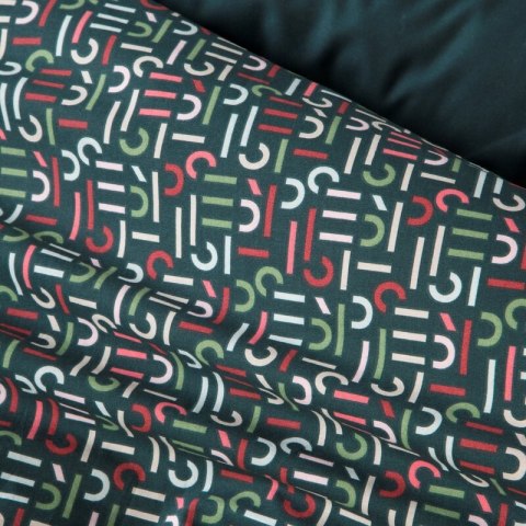 KOMPLET POŚCIELI ESPRIT 06 220 X 200 CM CIEMNOZIELONY KOMPLET POŚCIELI ESPRIT 06 220 X 200 CM CIEMNOZIELONY