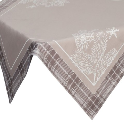OBRUS ŚWIĄTECZNY HOLLY 85 X 85 CM BEŻOWY OBRUS ŚWIĄTECZNY HOLLY 85 X 85 CM BEŻOWY