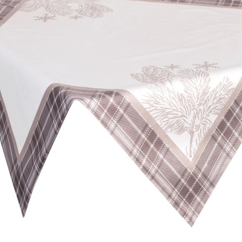 OBRUS ŚWIĄTECZNY HOLLY 85 X 85 CM BEŻOWY OBRUS ŚWIĄTECZNY HOLLY 85 X 85 CM BEŻOWY