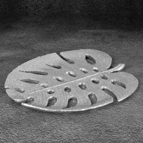 PATERA DEKORACYJNA ELDO 27 X 22 X 2 CM SREBRNY PATERA DEKORACYJNA ELDO 27 X 22 X 2 CM SREBRNY