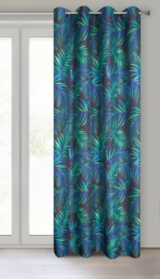 ZASŁONA GOTOWA D91 PALMS 01 140 X 250 CM CZARNY