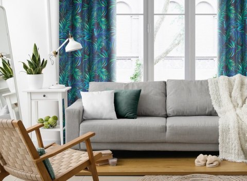 ZASŁONA GOTOWA D91 PALMS 01 140 X 250 CM CZARNY ZASŁONA GOTOWA D91 PALMS 01 140 X 250 CM CZARNY