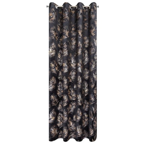 ZASŁONA GOTOWA GLORIA 140 X 250 CM CZARNY ZASŁONA GOTOWA GLORIA 140 X 250 CM CZARNY