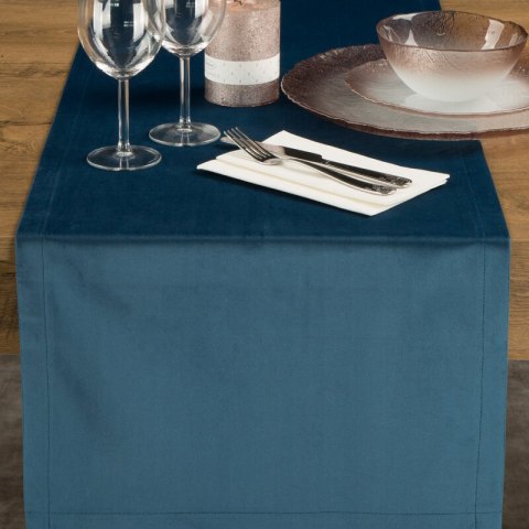 OBRUS VELVET 40 X 140 CM GRANATOWY OBRUS VELVET 40 X 140 CM GRANATOWY