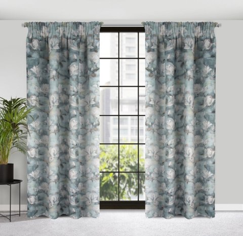 ZASŁONA GOTOWA GRACJA NA TAŚMIE 140 X 270 CM STALOWY ZASŁONA GOTOWA GRACJA NA TAŚMIE 140 X 270 CM STALOWY