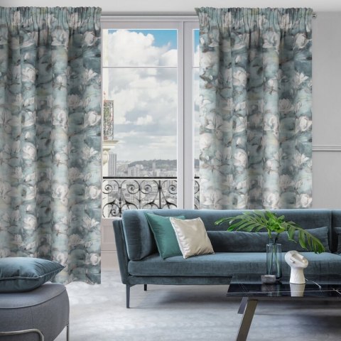 ZASŁONA GOTOWA GRACJA NA TAŚMIE 140 X 270 CM STALOWY ZASŁONA GOTOWA GRACJA NA TAŚMIE 140 X 270 CM STALOWY