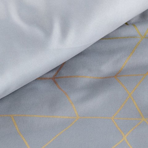 POŚCIEL D91 GEO 02 220 X 200 CM STALOWY