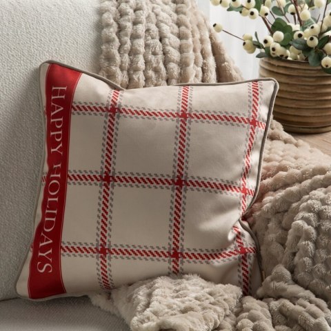 POSZEWKA ŚWIATECZNA CLARK01 60 X 60 CM BEŻOWY POSZEWKA ŚWIATECZNA CLARK01 60 X 60 CM BEŻOWY