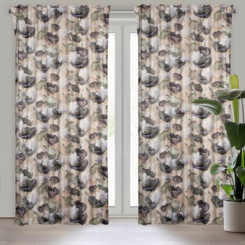 ZASŁONA GOTOWA LOTOS NA TAŚMIE 140 X 270 CM BEŻOWY ZASŁONA GOTOWA LOTOS NA TAŚMIE 140 X 270 CM BEŻOWY